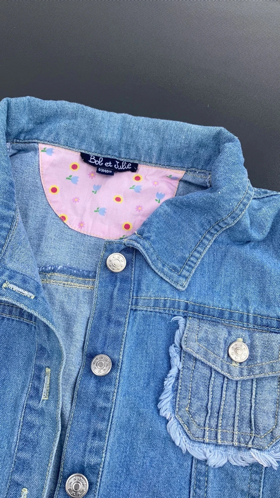 Vestido jeans para bebê menina tamanho 2 anos 24 meses guarda-roupa infantil – photo 3